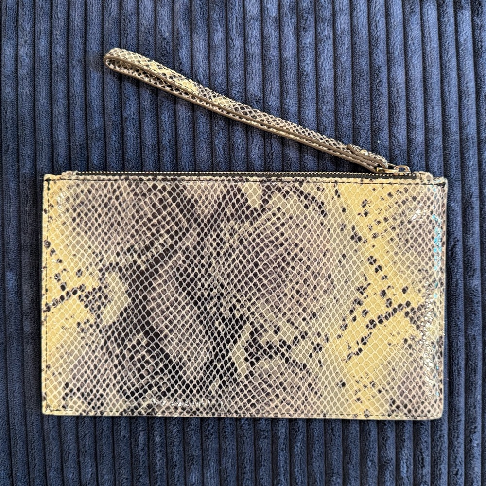Aimee Kestenberg Leather Python Print Wristlet - image 3